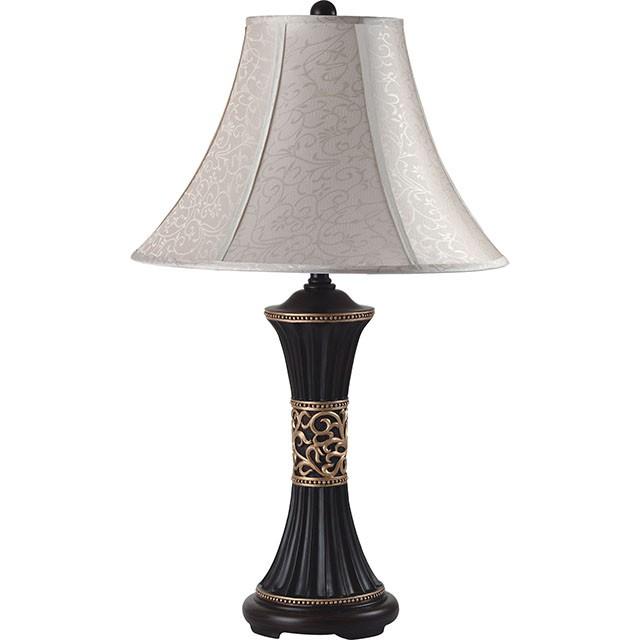 Naya Espresso/Gold Pattern 11"H Table Lamp (2/CTN) Table Lamp FOA East