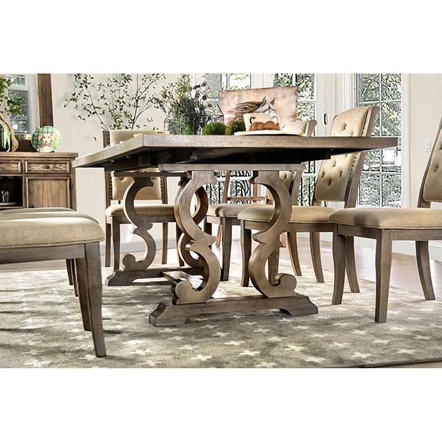 Patience Rustic Natural Tone Dining Table Dining Table FOA East