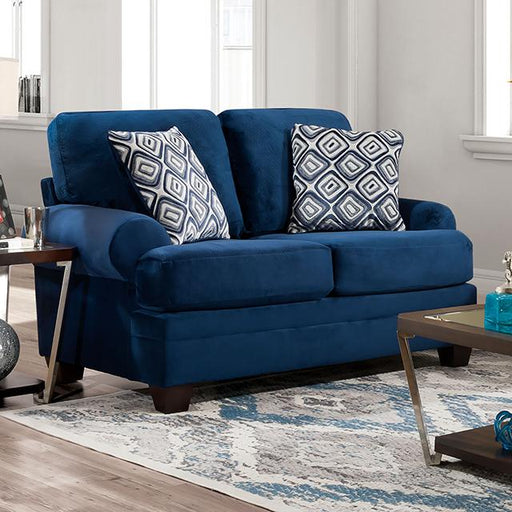 WALDSTONE Loveseat, Navy Loveseat FOA East