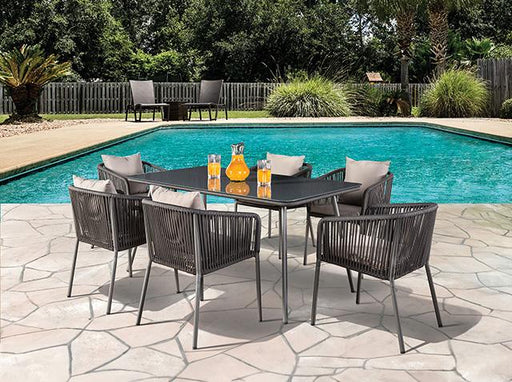 Tushari 8 Pc. Outdoor Dining Set Outdoor Seating Set FOA East