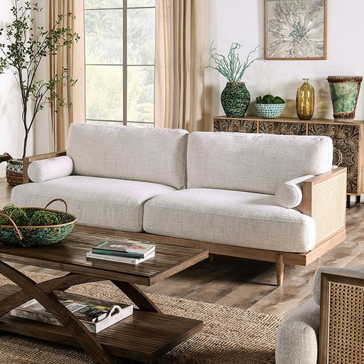 ALESUND Sofa, Beige/Light Oak Sofa FOA East