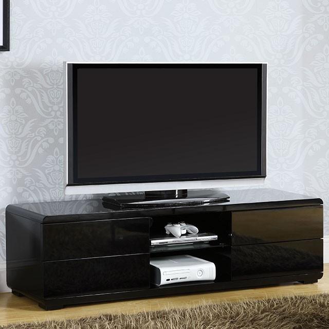 Cerro Black 59" TV Console, Black TV Stand FOA East