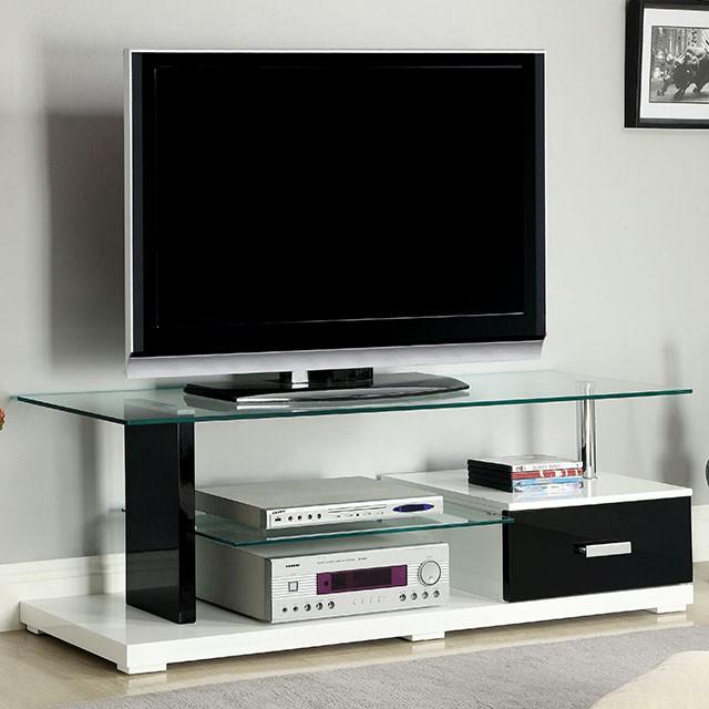 Egaleo Black/White 55" TV Console TV Stand FOA East