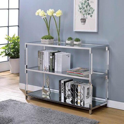 Ludvig Chrome/Clear Sofa Table Sofa Table FOA East