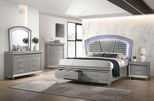 MADDIE E.King Bed, Silver Bed FOA East