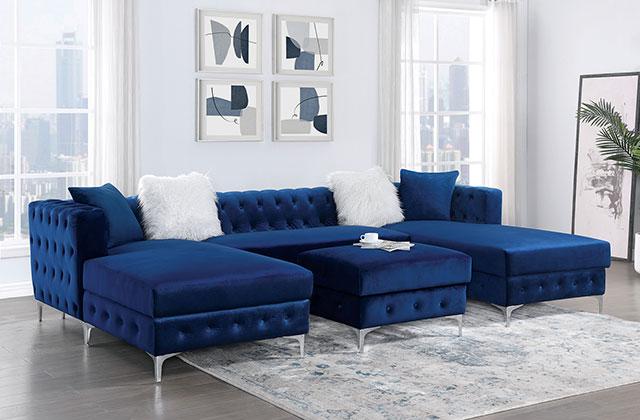 CIABATTONI Sectional, Navy Sectional FOA East