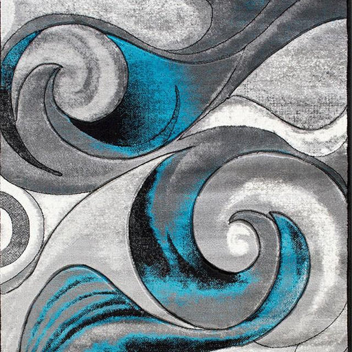 Niksar Turquoise 5' X 7' Area Rug Rug FOA East