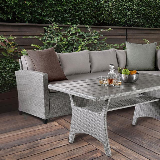 Shonda 3 PC. Patio Dining Set Outdoor Dining Set FOA East