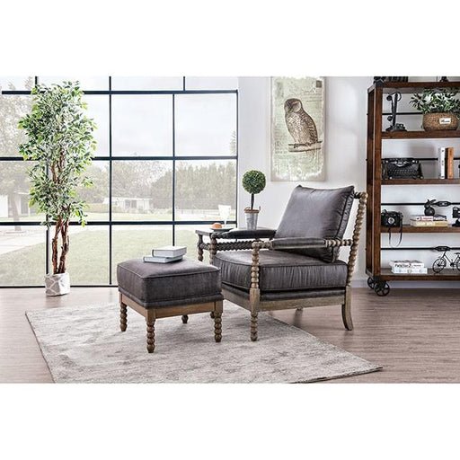 Tarragona Warm Gray Accent Chair Accent Chair FOA East