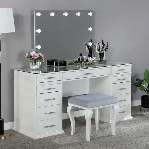 VALENTINA Vanity Set, White Vanity Set FOA East