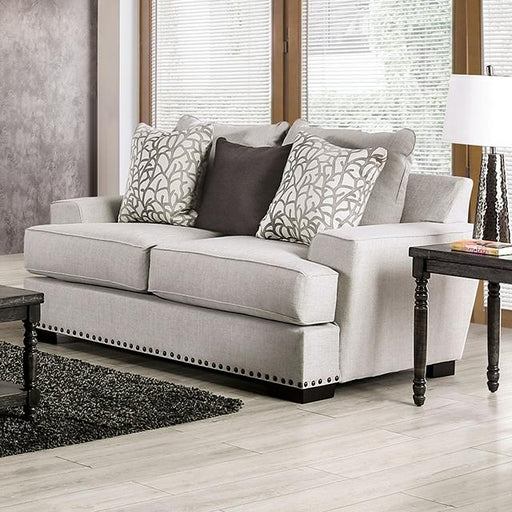 PICOTEE Loveseat, Light Gray/Black Loveseat FOA East