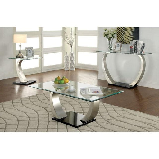 ROXO Satin Plated/Black End Table End Table FOA East