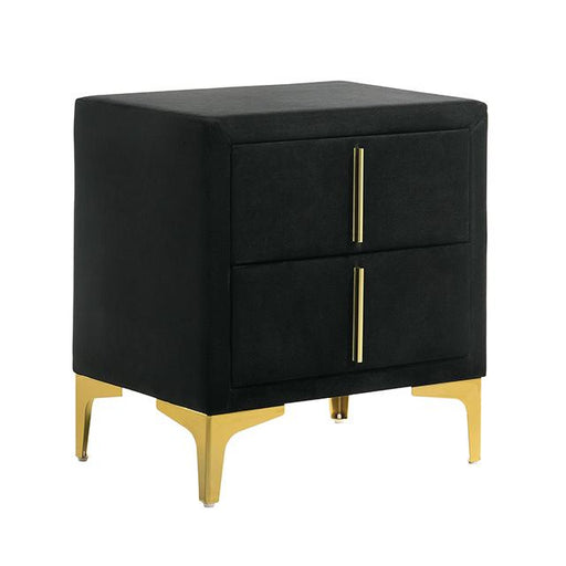 FLORIZEL Night Stand, Black Nightstand FOA East