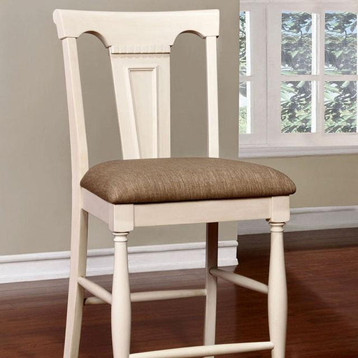 SABRINA Off White/Cherry Ctr.Ht. Chair, Cherry & White (2/CTN) Dining Chair FOA East