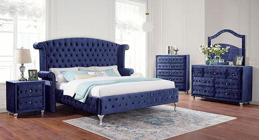 ALZIR Cal.King Bed, Blue Bed FOA East