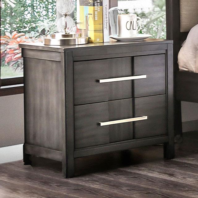 Berenice Gray Night Stand Nightstand FOA East