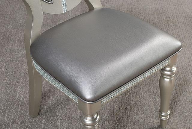 CATHALINA Side Chair (2/CTN), Silver Dining Chair FOA East