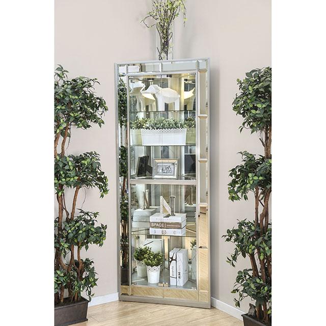 Chouteau Silver Curio Cabinet Curio FOA East