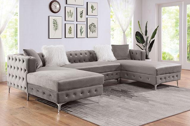 CIABATTONI Sectional, Gray Sectional FOA East