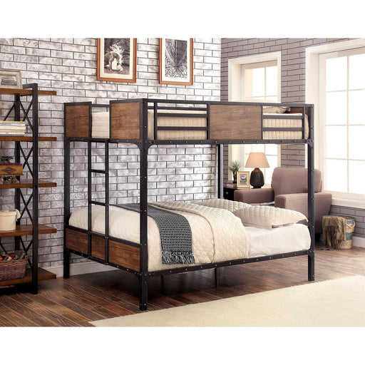 CLAPTON Black Full/Full Bunk Bed Bunk Bed FOA East