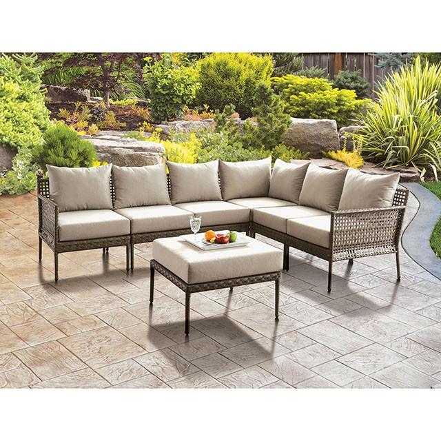 ALEISHA Patio Ottoman Ottoman FOA East