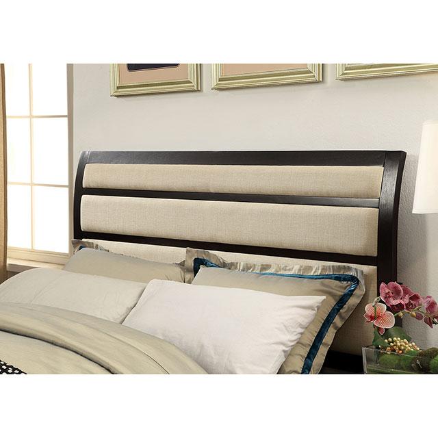 Berenice Espresso/Beige Cal.King Bed Bed FOA East