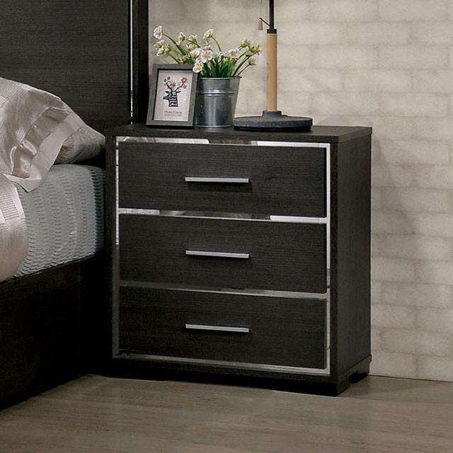 Camryn Warm Gray Night Stand Nightstand FOA East