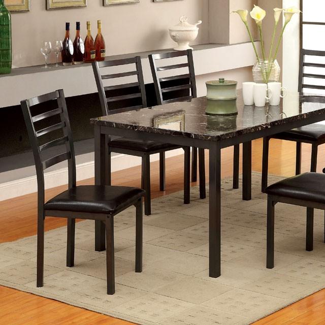 COLMAN Black 60" Dining Table Dining Table FOA East