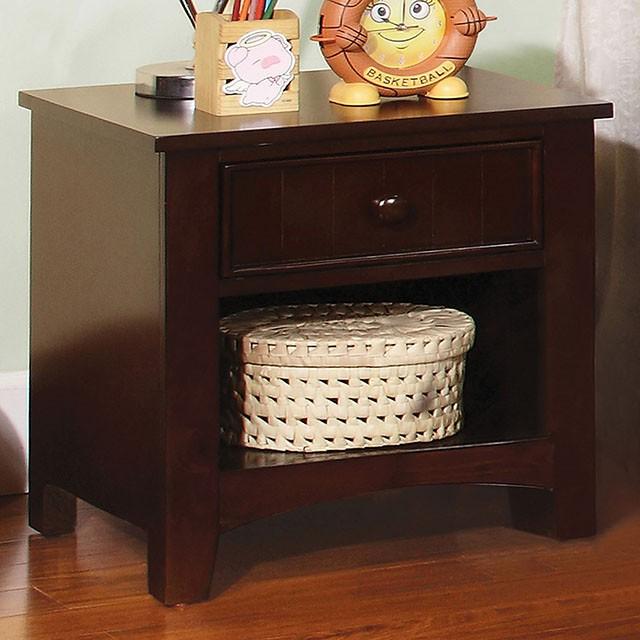 Corry Dark Walnut Night Stand Nightstand FOA East