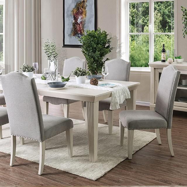 Daniella Antique White Dining Table Dining Table FOA East