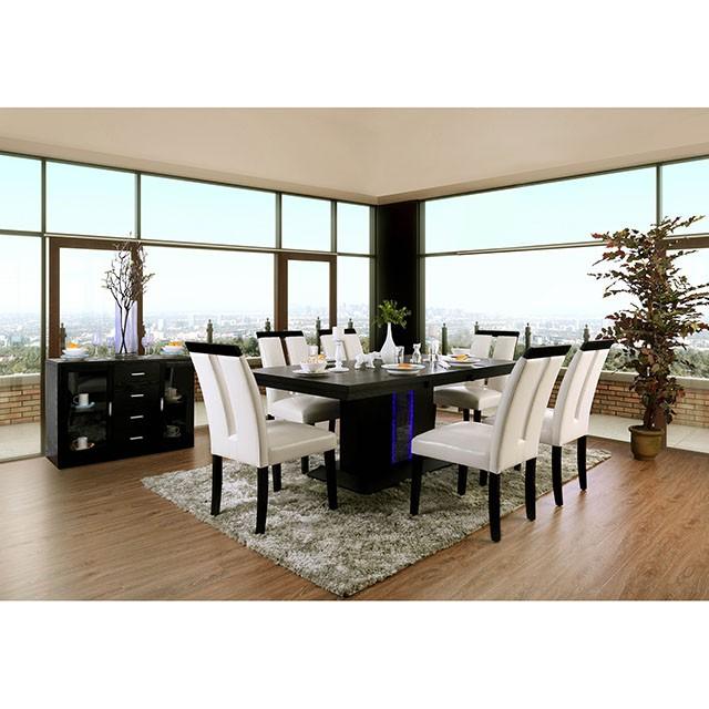 Evangeline Black/Beige Dining Table Dining Table FOA East