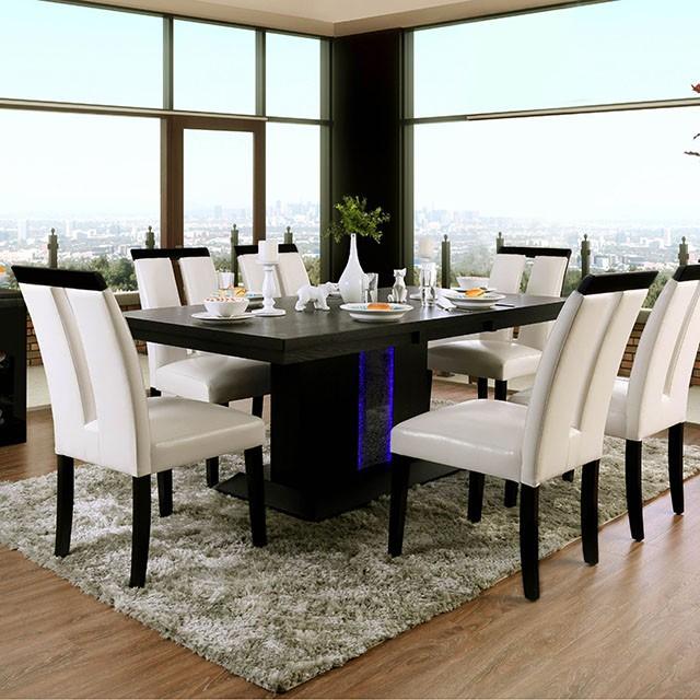 Evangeline Black/Beige Dining Table Dining Table FOA East