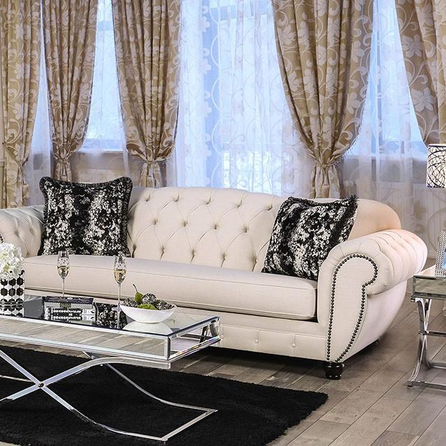 Gilda Beige/Black Sofa Sofa FOA East