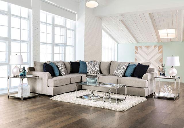 GUNNERSBURY Sectional, Gray Sectional FOA East