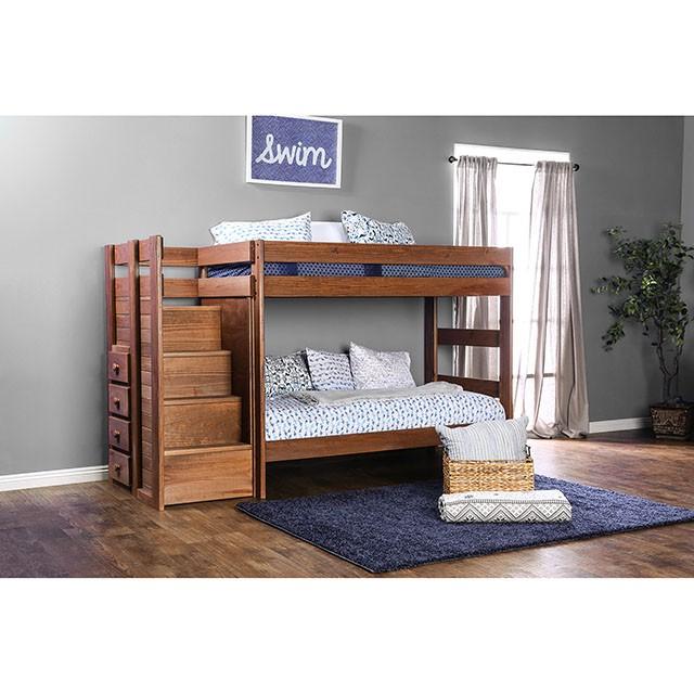 AMPELIOS T/T Bunk Bed W/ 2 Slat Kits (*Mattress Ready) Bunk Bed FOA East