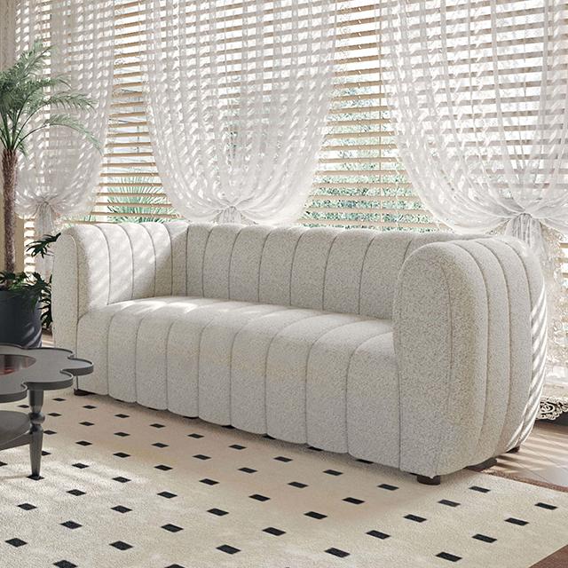 AVERSA Loveseat, Off-White Loveseat FOA East