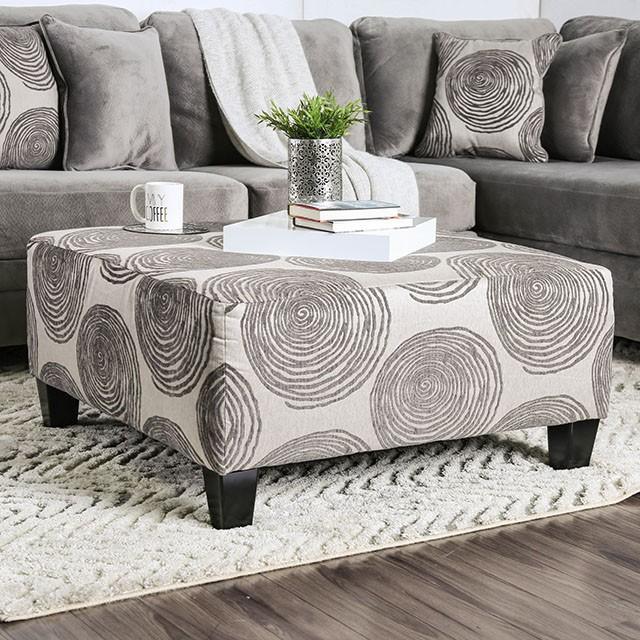 Bonaventura Gray/Pattern Ottoman Ottoman FOA East