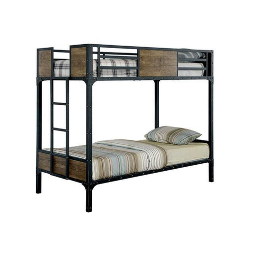 CLAPTON Black Twin/Twin Bunk Bed Bunk Bed FOA East