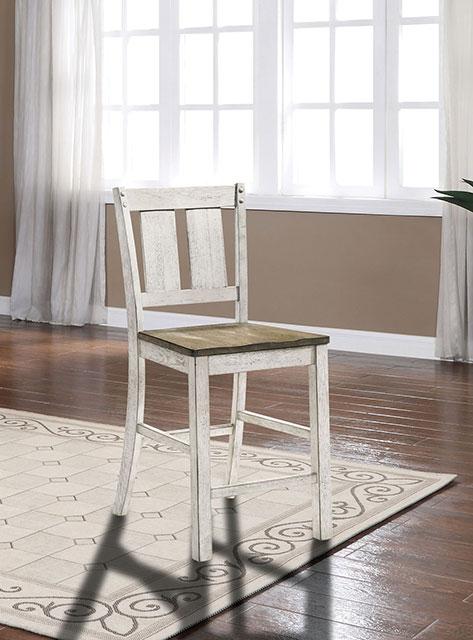 DAKOTA Counter Ht. Chair (2/CTN), A.White/Ash Brown Barstool FOA East