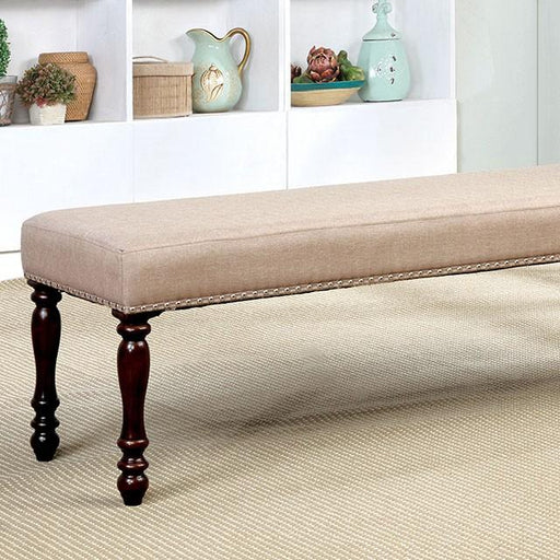 HOLCROFT Antique Cherry/Beige Bench Bench FOA East