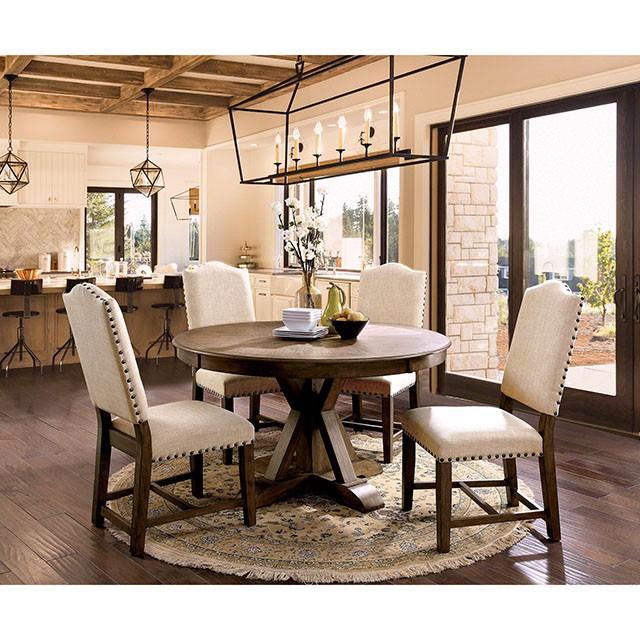 Julia Light Oak Round Dining Table Dining Table FOA East