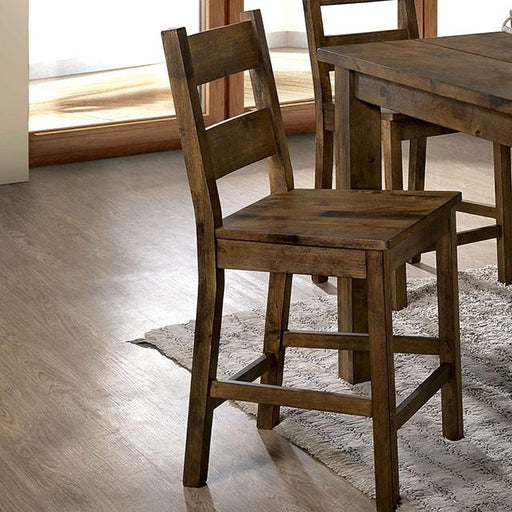 Kristen Ii Rustic Oak Counter Ht. Side Chair (2/CTN) Dining Chair FOA East