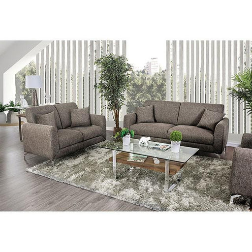 LAURITZ Loveseat, Brown Loveseat FOA East