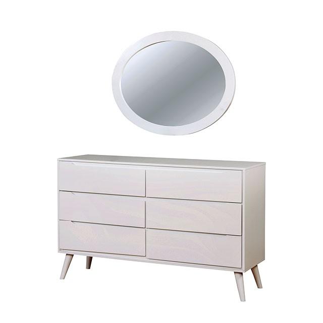 LENNART II White Oval Mirror Mirror FOA East