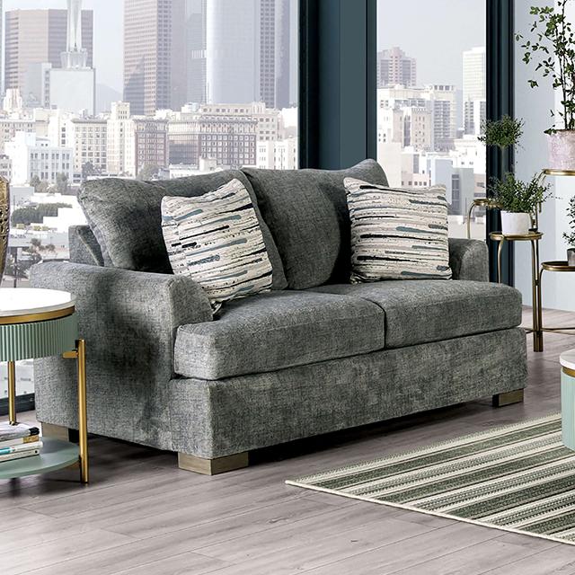 LEYTONSTONE Loveseat, Gray Loveseat FOA East