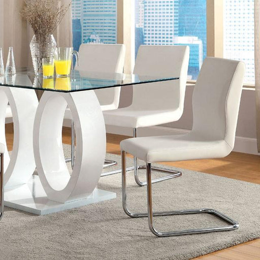 LODIA I White Dining Table Dining Table FOA East