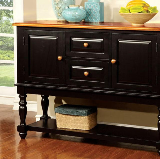 MAYVILLE Black/Antique Oak Server Server FOA East