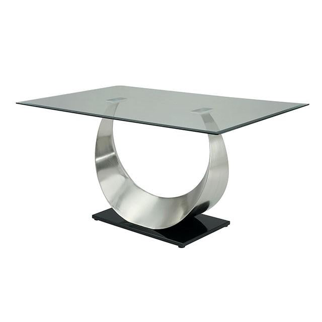 ORLA Silver/Black Dining Table Dining Table FOA East