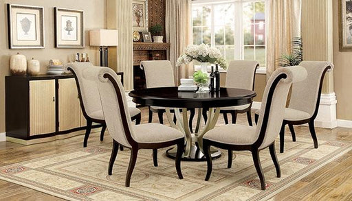 Ornette Espresso Round Table Dining Table FOA East