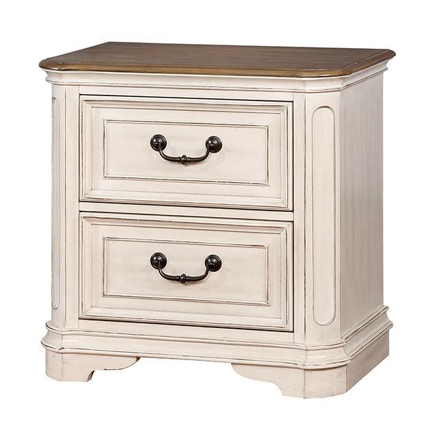 Pembroke Antique Whitewash Night Stand Nightstand FOA East